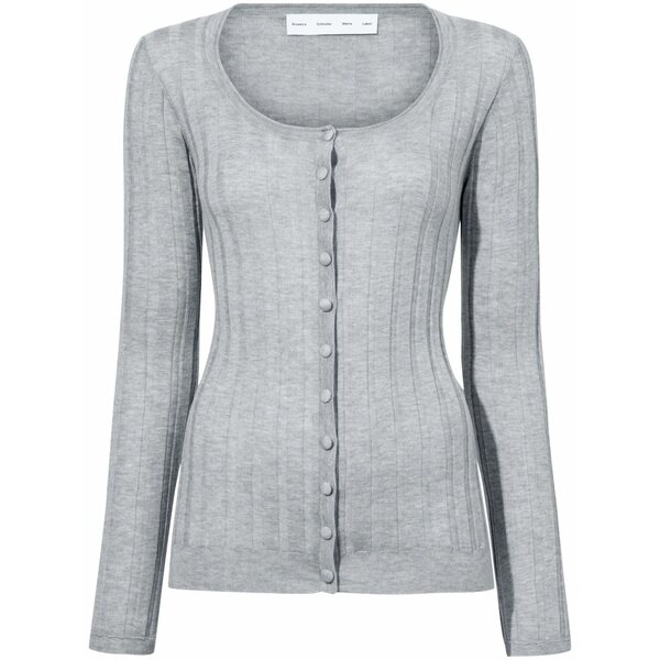 プロエンザ スクーラー 白いこと 付け札 レディース ジレー アウター Hattie cardigan Grey