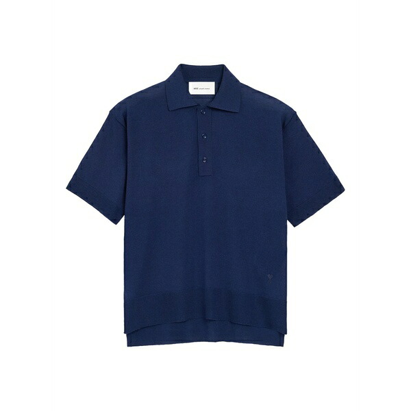 アミ メンズ ポロシャツ トップス Ami de coeur polo shirt Blue|asty