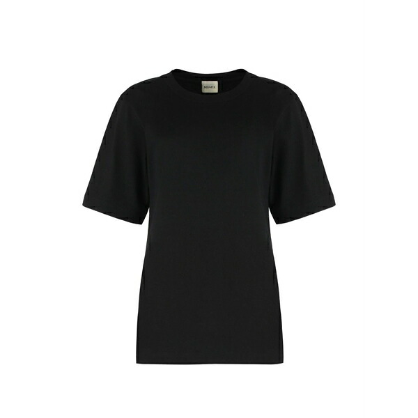 カイト レディース Tシャツ トップス Short-sleeve t-shirt Black|asty