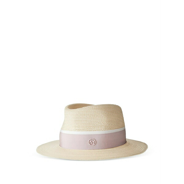 メゾンミッシェル  レディース 鳥打ち帽 付属物 Andr茫漏 straw fedora hat Neutrals