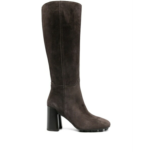 ホーガン レディース ブーツ シューズ 90mm suede block-heel knee-high boots Brown｜asty