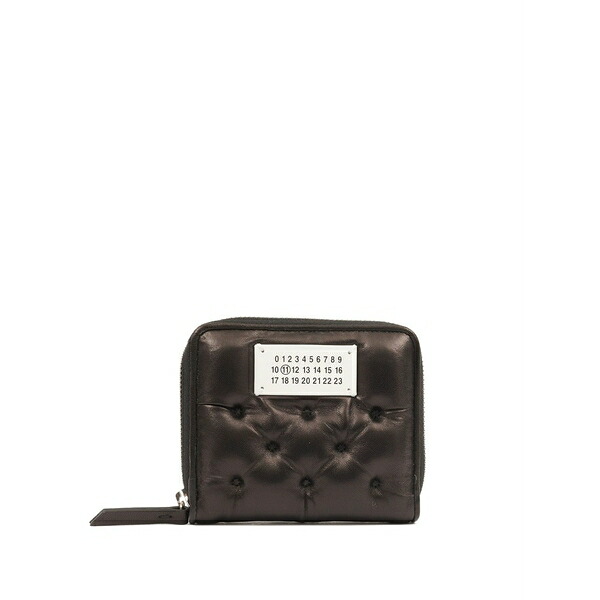マルタンマルジェラ メンズ 金入れ 付属物 Leather zip around wallet Brown