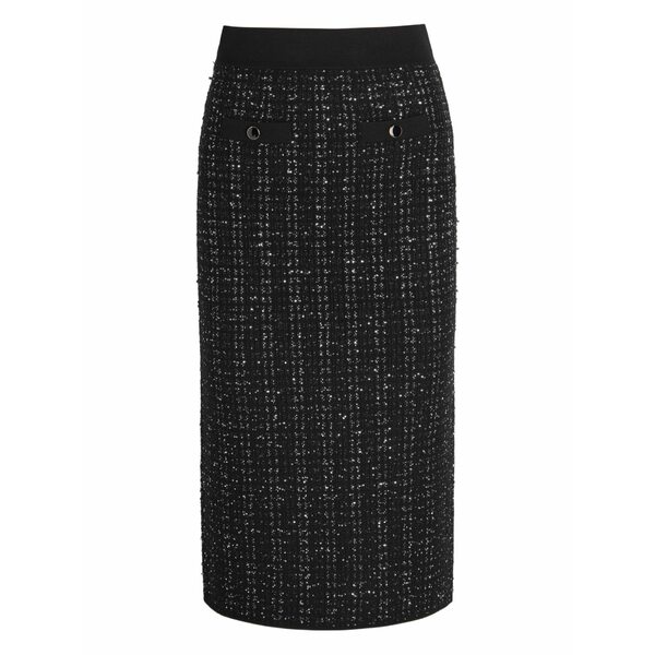ヴェロニカ ベアード レディース スカート ボトムス Eyelet tweed skirt Black|asty
