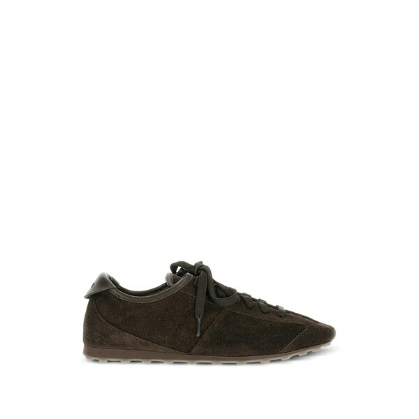 ジャクエムス メンズ スニーカー シューズ The tennis suede sneakers Brown