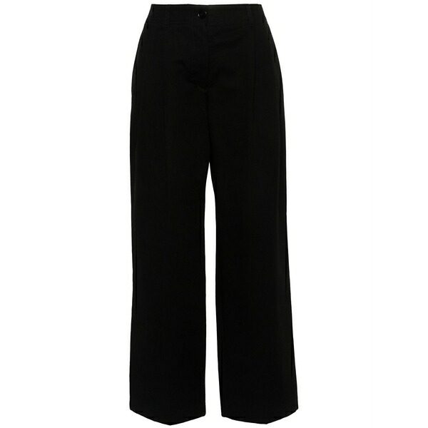トーテム レディース カジュアルパンツ ボトムス Wide-leg twill trousers Black｜asty