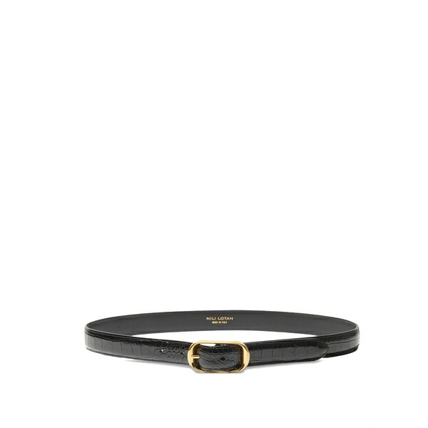 ニリロータン レディース 三尺帯 付属物 Reine embossed buckle belt  Black