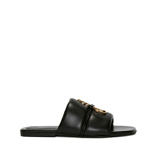 J.W.アンダーソン レディース サンダル シューズ Jw anchor logo-plaque slides Black|asty