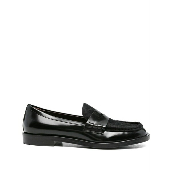 ロベルトフェスタ レディース スリッポン・ローファー シューズ Leather fur loafers Black