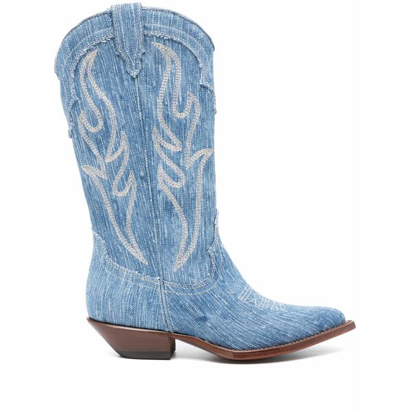 ソノラ レディース ブーツ シューズ Santa fe 35mm denim boots Blue|asty