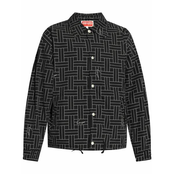 ケンゾー メンズ ジャケット＆ブルゾン アウター Weave-print windbreaker jacket Black