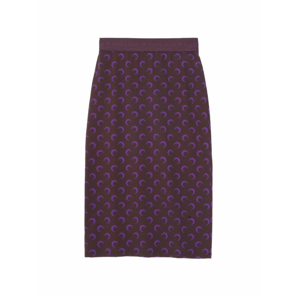 マリーン セル レディース スカート ボトムス Moon-print skirt Purple｜asty