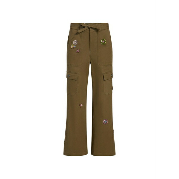 サンクアセプト レディース デニムパンツ ボトムス Love michelle embellished cargo trousers Green|asty