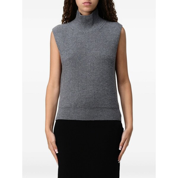ドンダップ レディース カットソー トップス Ribbed vest Grey｜asty