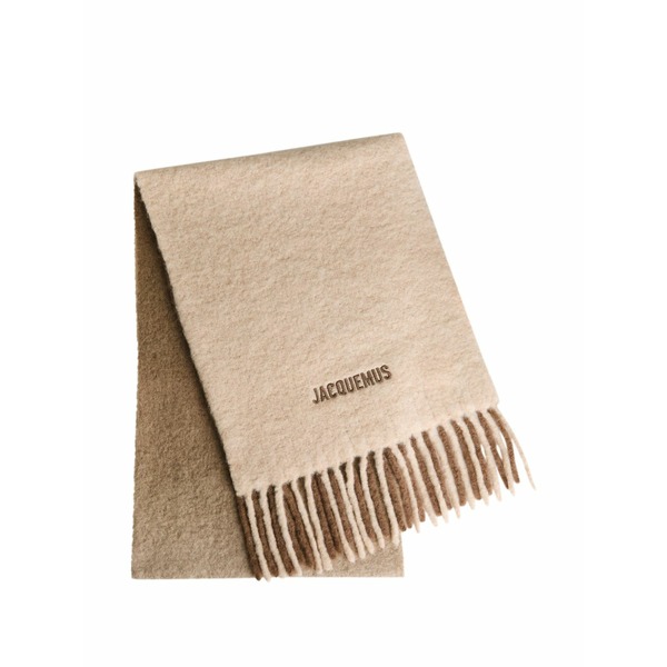 ジャクエムス メンズ えり巻き・袈裟・えり巻き 付属物 Moisson fringed scarf Neutrals