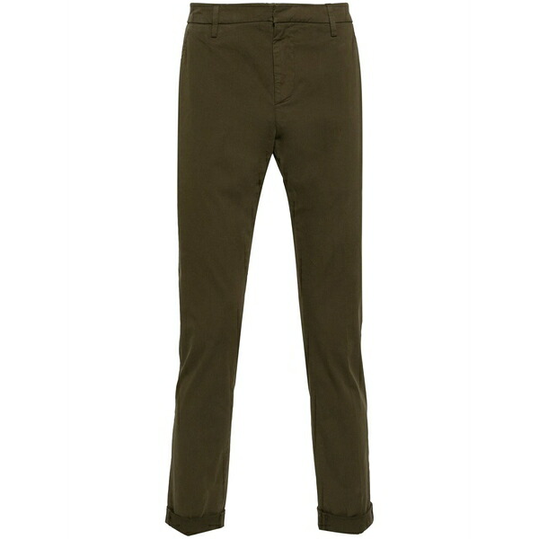 ドンダップ メンズ 心地よいズボン下 ボトムス Slim-fit chino trousers Green