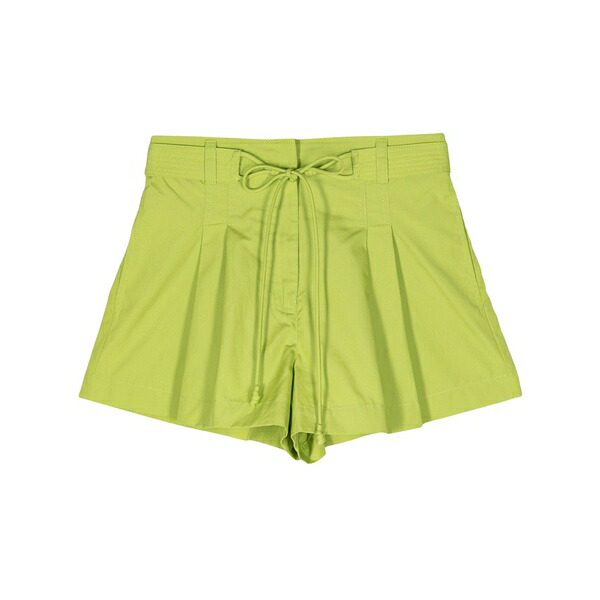 ウラ・ジョンソン レディース カジュアルパンツ ボトムス Drawstring cotton shorts Green|asty