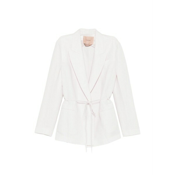 ツインセット レディース ジャケット＆ブルゾン アウター Tie waist blazer Pink｜asty
