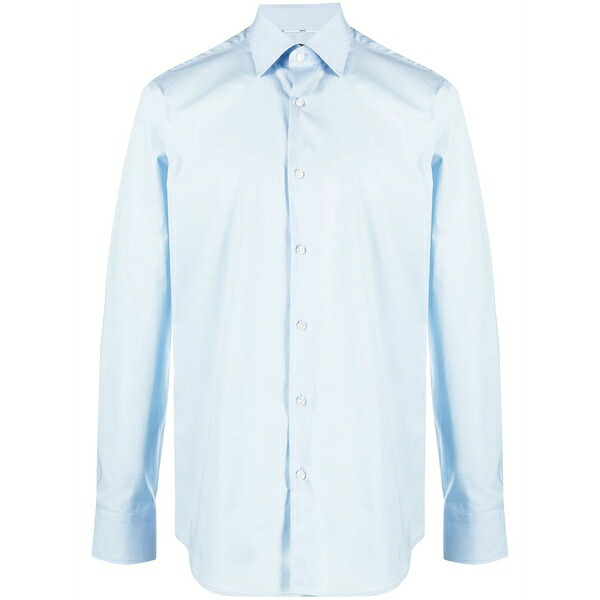 ボス メンズ シャツ トップス Kent slim-fit shirt Blue|asty