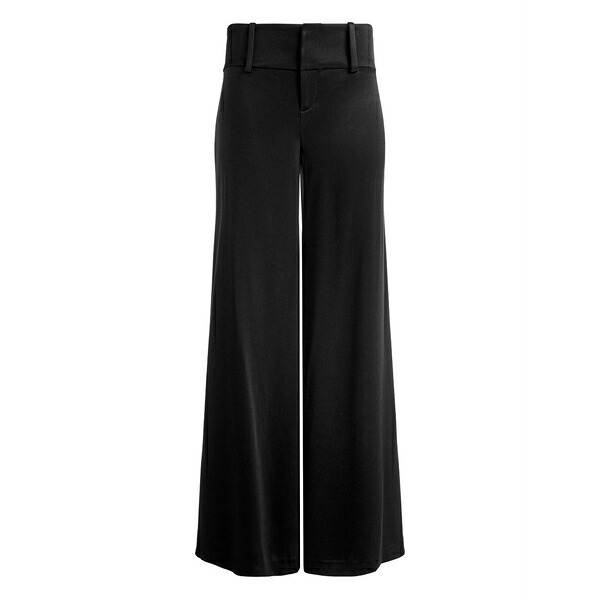 アリス アンド オリビア レディース カジュアルパンツ ボトムス Low-rise wide-leg trousers Black|asty