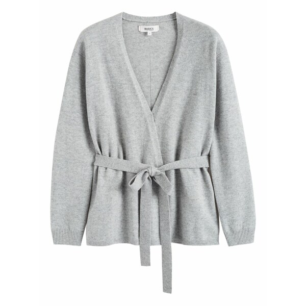 チンティアンドパーカー レディース ジレー アウター Wrap-style tie-fastening cardigan Grey
