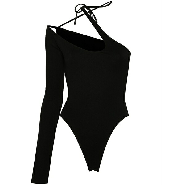 デヴィッド コーマ レディース Tシャツ トップス Cut-out bodysuit Black|asty
