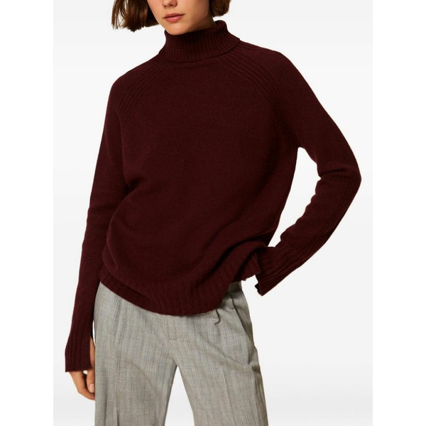 ツインセット レディース ニット&セーター アウター Turtleneck ribbed jumper Red｜asty
