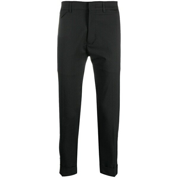 ロウブランド メンズ カジュアルパンツ ボトムス Straight-leg trousers Black｜asty