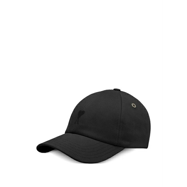 アミ メンズ 帽子 アクセサリー Cotton cap Black
