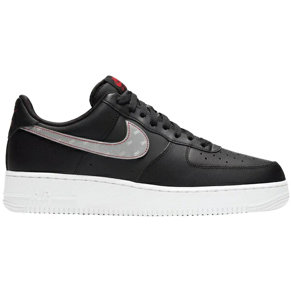 Nike ナイキ メンズ スニーカー  【Nike Air Force 1 Low 3M Swoosh Black】  大きさ US_7(25.0糎) Black/Anthracite-University Red-Silver