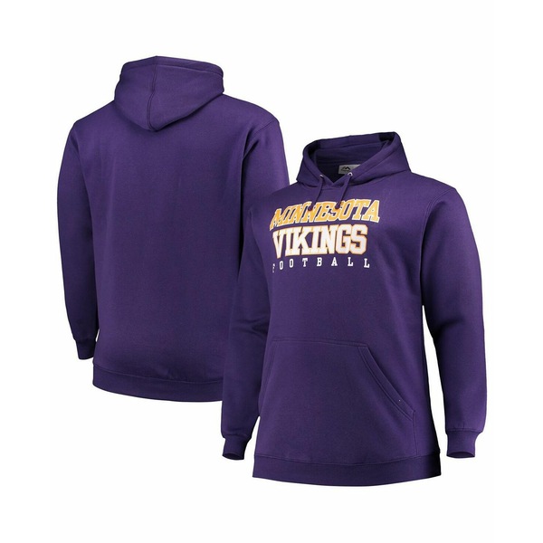 良質 マジェスティック メンズ パーカー スウェットシャツ アウター Men's Purple Minnesota Vikings Big and  Tall Stacked Pullover Hoodie mercomac.com.ar