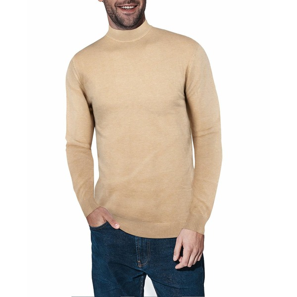 8492円 数量限定 エックスレイ メンズ ニットセーター アウター Men's Mock Neck Sweater Oatmeal