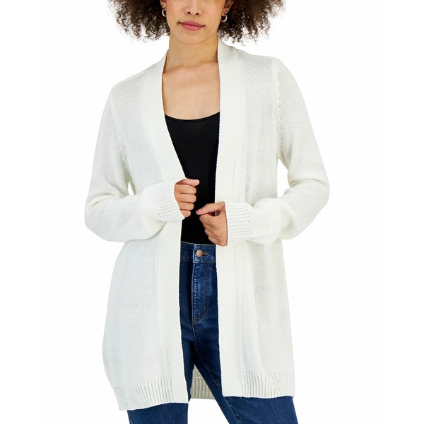 ケレンスコット レディース ニットセーター アウター Petite Open-Front Cardigan, Created for Macy's  Bright White (税込)