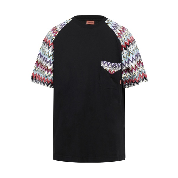 【貨物輸送無料】 ミッソーニ メンズ プルオーバー トップス T-shirts Black