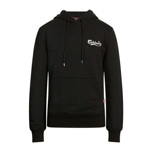【貨物輸送無料】 カールスバーグ メンズ パーカー・スウェットシャツ アウター Sweatshirts Black トップス-メンズファッション-パーカー