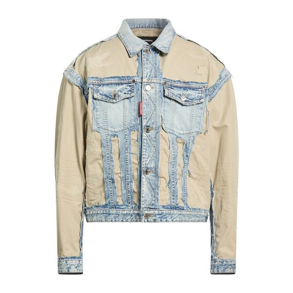 【貨物輸送無料】 ディースクエアード メンズ 上衣＆上衣 アウター Denim outerwear Beige