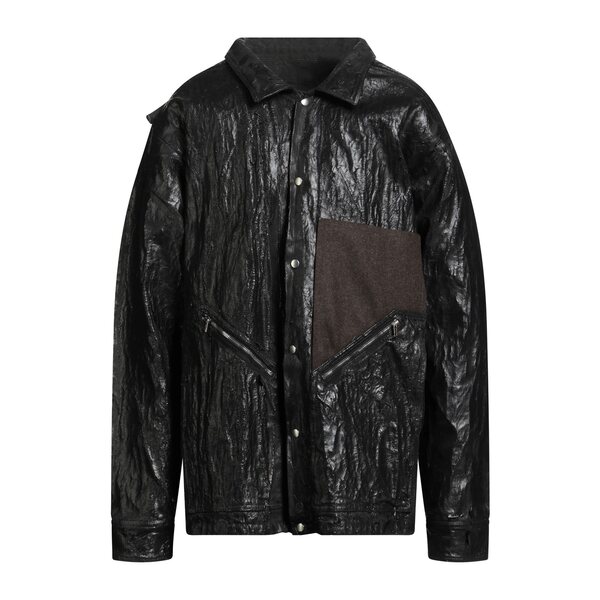 【貨物輸送無料】 リックオウエンス メンズ 上衣＆上衣 アウター Denim outerwear Black
