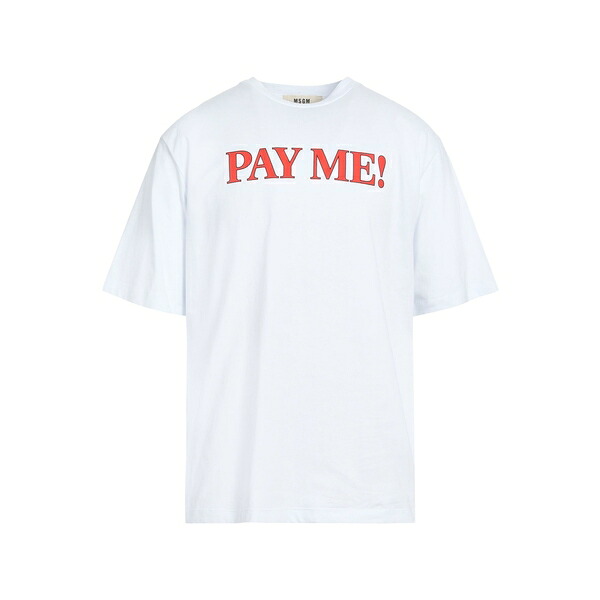 【送料無料】 エムエスジイエム メンズ Tシャツ トップス T-shirts White
