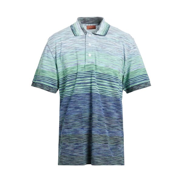 【送料無料】 ミッソーニ メンズ Tシャツ トップス Polo shirts Blue