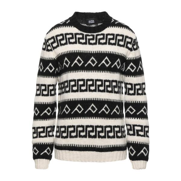 【貨物輸送無料】 アルファス テューディオ メンズ 編み物\u0026プルオーバー アウター Sweaters White