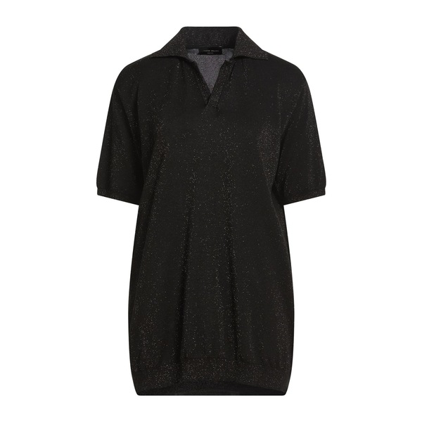 【送料無料】 ロベルトコリーナ レディース ニット&セーター アウター Sweaters Black｜asty