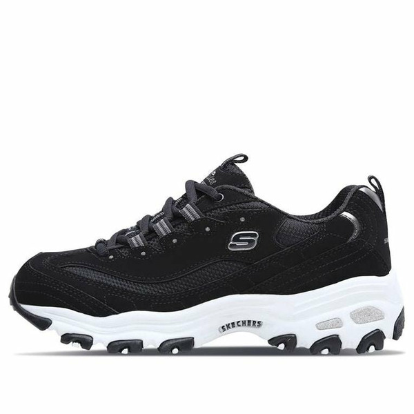 Skechers スケッチャーズ レディース スニーカー  【(WMNS) Skechers D lites Sneakers Black/Silver 11930-BLK】  大きさ US_8.5(25.5糎)