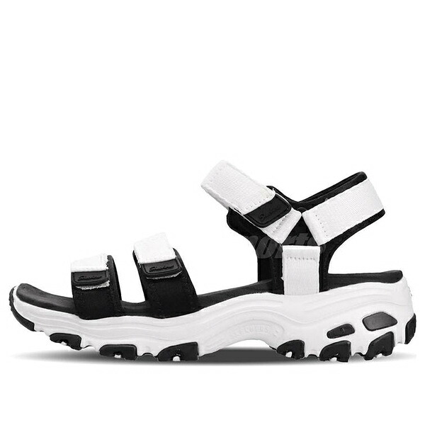 Skechers スケッチャーズ レディース スニーカー  【(WMNS) Skechers D\u0027Lites Sandal GS Black/White 31514-WBK】  大きさ US_6(23.0糎)