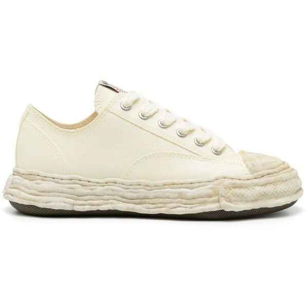 Maison Mihara Yasuhiro ミハラヤスヒロ メンズ スニーカー 【Maison Mihara Yasuhiro Peterson 23 OG Sole Canvas Low Garment Dyed White】 サイズ EU_38(23.0cm) White|asty