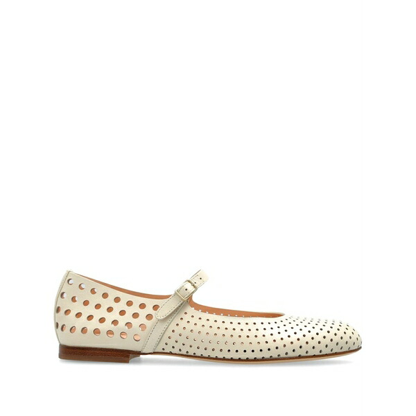 エージーエル レディース サンダル シューズ Perforated-design ballet flats White