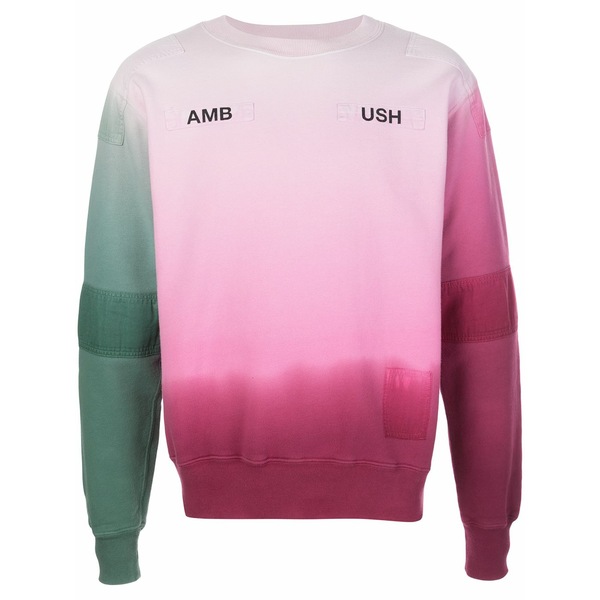 アンブッシュ メンズ パーカー・スウェットシャツ アウター Logo-print ombr￡ sweatshirt Pink