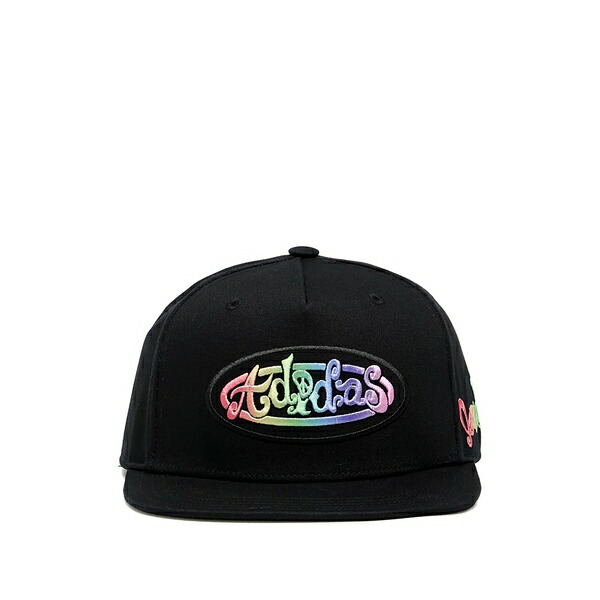 アディダス メンズ 鳥打ち帽 付属物 X jeremy scott logo baseball cap Black