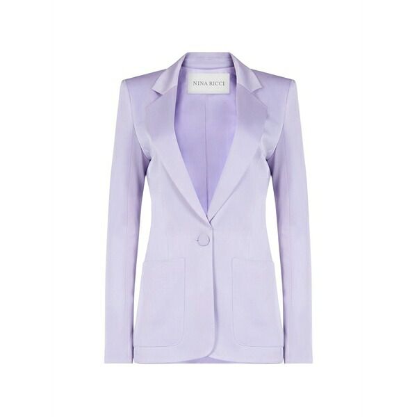 ニナリッチ レディース 上衣＆上衣 アウター Crepe satin blazer Purple