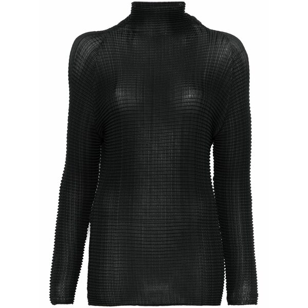 イッセイミヤケ レディース ティーシャツ トップス Pleated top Black
