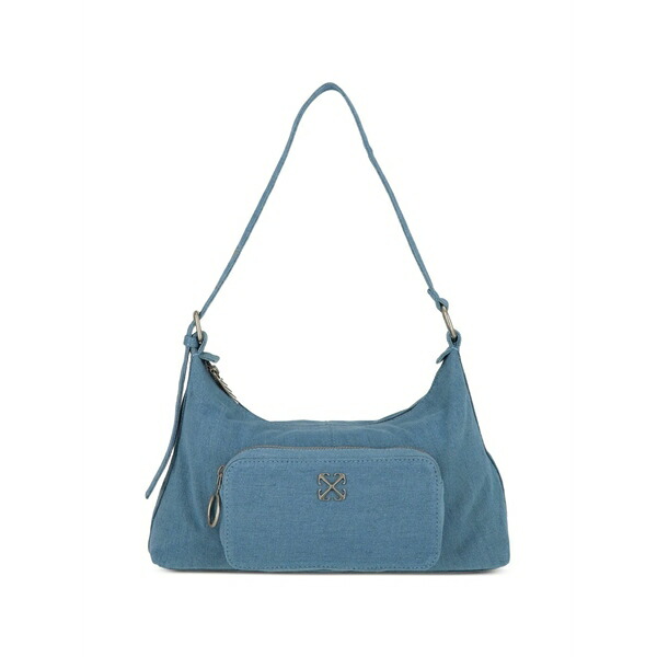 象牙色 レディース ショルダーバッグ 御徒面子 Arrows denim shoulder bag Blue