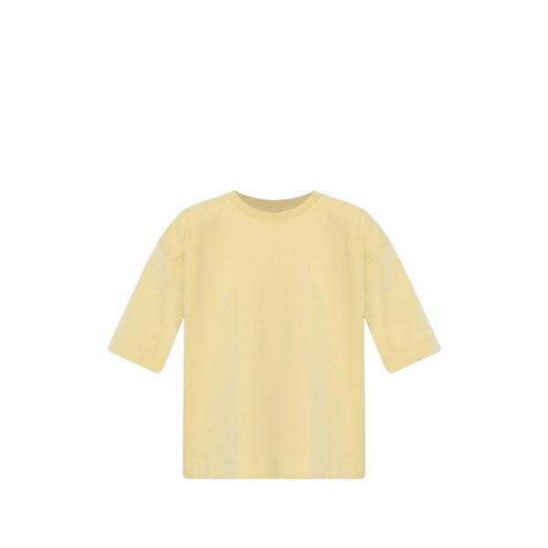 うす暗い運動場 レディース プルオーバー トップス Crew-neck t-shirt Yellow